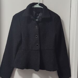 Chic Black Women's Peplum Blazer